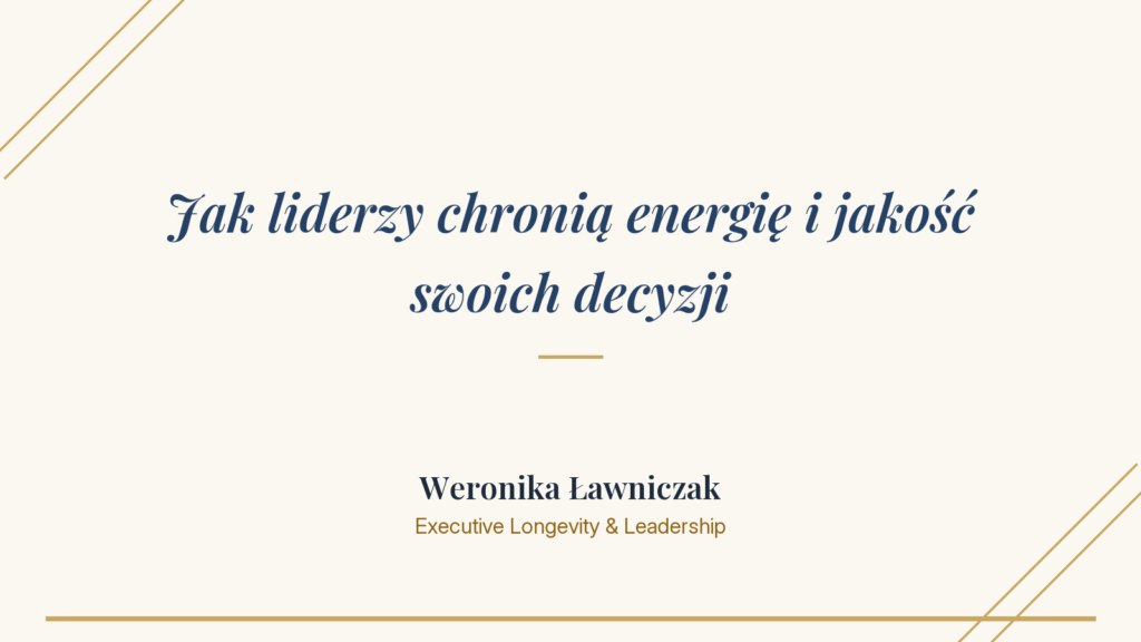 Executive longevity - okładka artykułu Weroniki Ławniczak