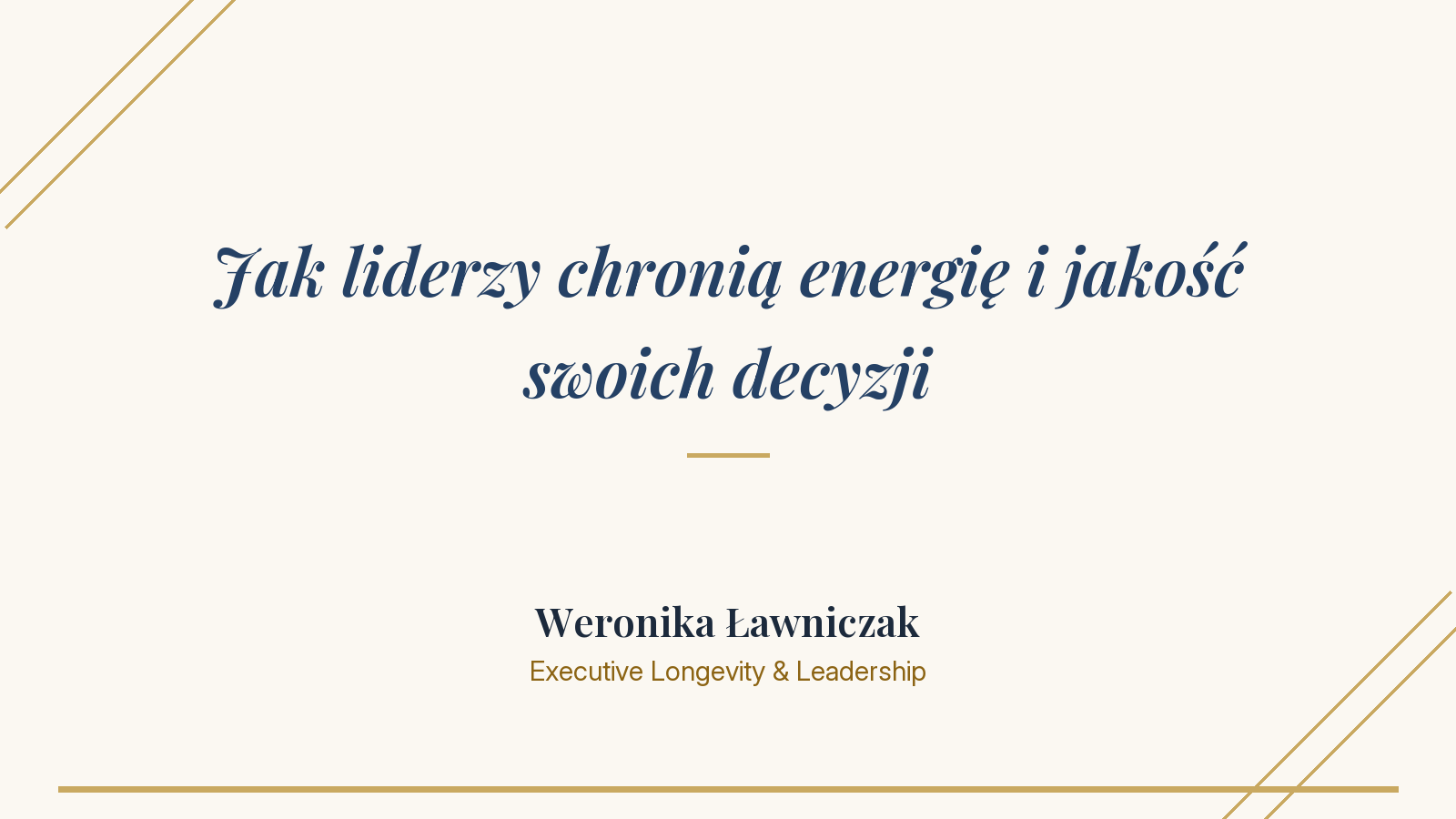 Executive longevity - okładka artykułu Weroniki Ławniczak