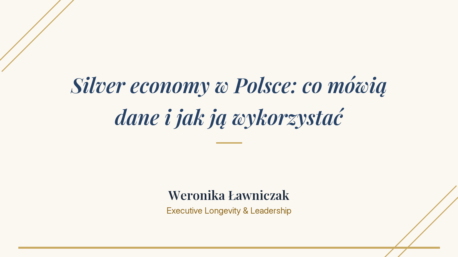 Silver economy w Polsce - okładka artykułu Weroniki Ławniczak